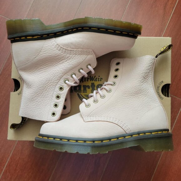 Dr. Martens Pascal Nubuck Leather Boots - Powder Pink - Picture 1 of 6